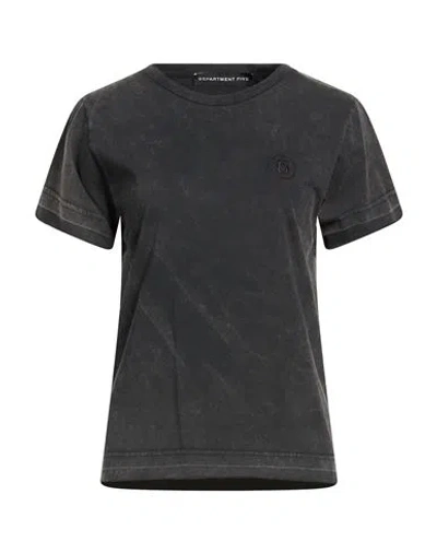 Department Five Department 5 Woman T-shirt Charcoal Size S Cotton In Gray