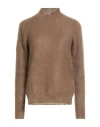 Department Five Department 5 Woman Turtleneck Khaki Size L Mohair Wool, Polyamide, Wool In Sand