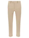 Department Five Pressed Turn-up Trousers In Neutral