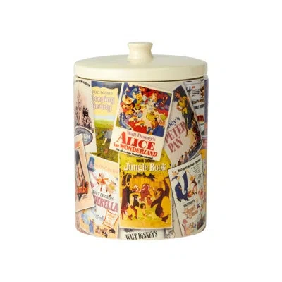 Department Five Disney Ceramics Classic Film Posters Cookie Jar Canister 9.25 Inch In Beige