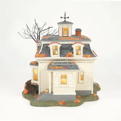 Department Five Disney Hot Properties Village Hocus Pocus Max's House In Salem Lit Halloween Village Building In Gray;beige