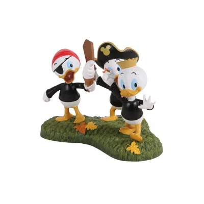 Department Five Disney Village Accessories Huey Dewey And Louie Take A Chance Darts Figurine 2.36 Inch In Gold;black;red