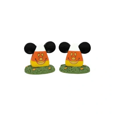 Department Five Disney Village Candy Corn Topiaries Halloween Village Accessory Figurine Set, 2 Pieces 1.5in H In Orange;black;green