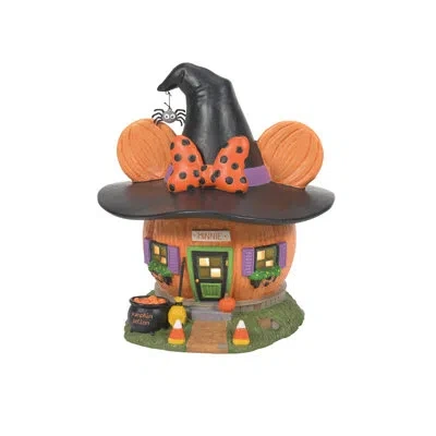 Department Five Disney Village Minnie's Pumpkintown House Lit Village Building 7.8in H In Orange;black