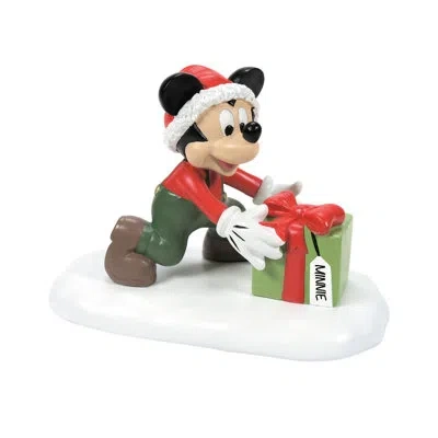 Department Five Disney Village Minnie Will Love This Mickey' Mouse Figurine 2.5in H In Black;white;green;red