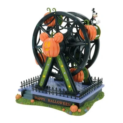 Department Five Disney Village Pumpkintown Gawrsh Darn Fun Halloween Village Ferris Wheel Figurine 12.9in H In Orange;black