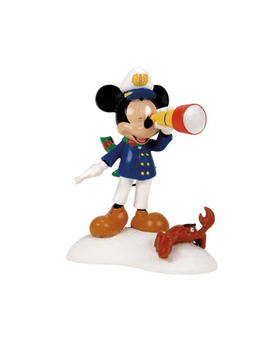 Department Five Disney Village Santa Ahoy Mickey Figurine In Multi