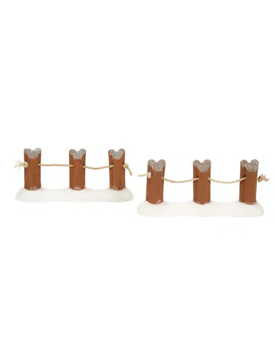 Department Five Disney Village Wharf Fencing, Set Of 2 In Brown