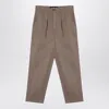 Department Five Dove-colored Cotton Trousers For Men In Black