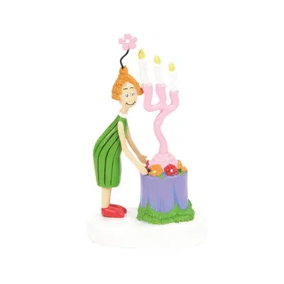 Department Five Dr. Seuss The Grinch Village Auntie Who Centerpiece Christmas Figurine 3.7in H In Pink;purple;green
