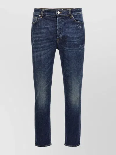 Department Five Drake Jeans Belt Loops Distressed Faded In Blue