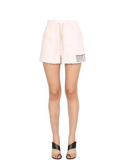 Department Five Department 5 Logo Print Shorts In Pink