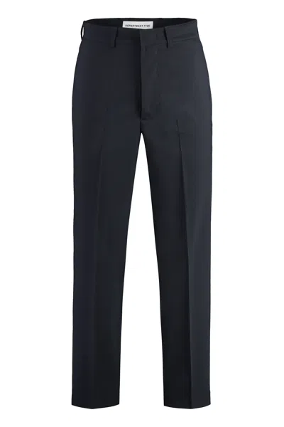 Department Five E-motion Wool Blend Trousers In Black