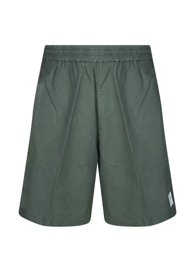 Department Five Elasticated Washed Bermuda Shorts In Green