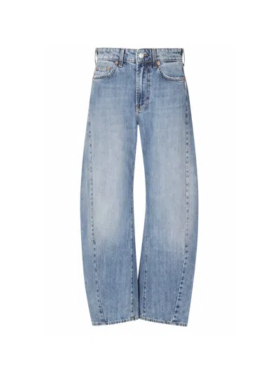 Department Five Faded Wide-leg Jeans In Blue
