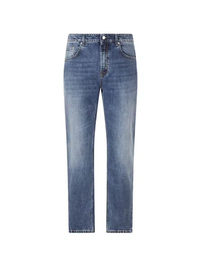 Department Five Faded-effect Straight-leg Jeans In Blue