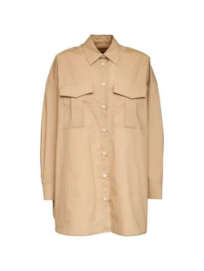 Department Five Fire Over Cotton Shirt In Brown