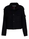 Department Five Flap-pocket Buttoned Field Jacket In Blue