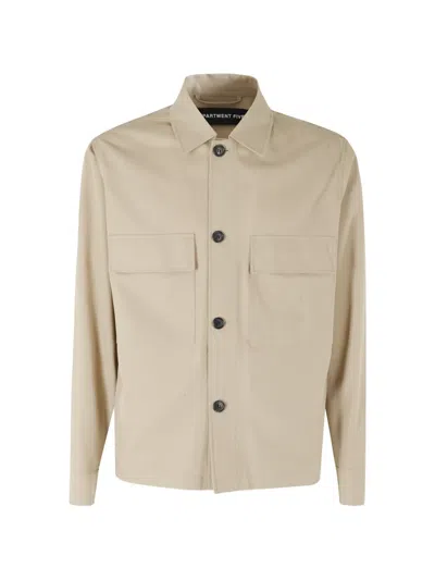 Department Five Flap-pocket Shirt In Brown
