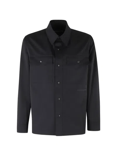 Department Five Flap-pocket Shirt Jacket In Black