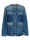 Department Five Frayed Denim Jacket In Blue