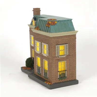 Department Five Fright Avenue Village The Exorcist Village Lit Building And Figurine Set, 2 Pieces In Black;brown