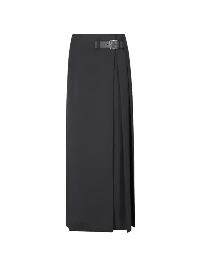Department Five Gilles Pleated Maxi Skirt In Black