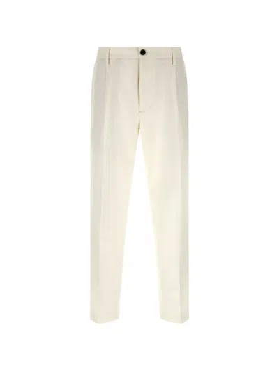 Department Five Gin Logo-patch Trousers In Neutral