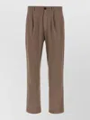 Department Five Gin Tailored Pants Belt Loops Pockets Pleats In Brown