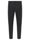 Department Five Pleated-wool Trousers In Black