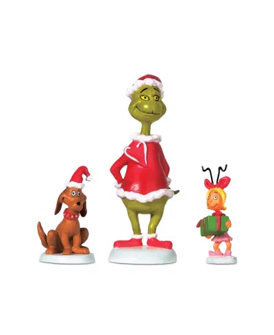 Department Five Grinch, Max And Cindy-lou Figurine, Set Of 3 In Multi