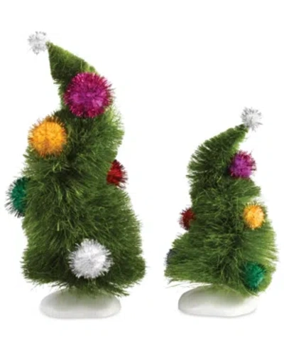 Department Five Grinch Village Set Of 2 Wonky Trees In Multi