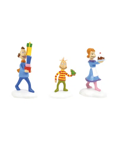 Department Five Grinch Village Who Friends & Neighbors, Set Of 3 In Blue