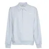 Department Five Half-zip Polo Collar Pullover With Logo Print In White