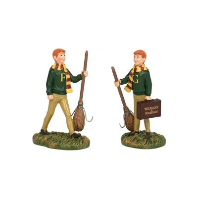 Department Five Harry Potter Fred And George Weasley Figurines In Brown;green