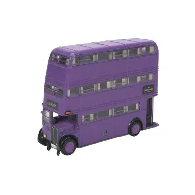 Department Five Harry Potter Village Knight Bus Figurine 4.3in H In Purple;black