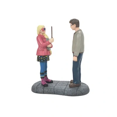 Department Five Harry Potter Village Seeing Wrackspurts Luna Lovegood Figurine 3in H In Pink;blue;gray