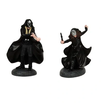 Department Five Harry Potter Village The Death Eaters Figurine Set, 2 Pieces In Black