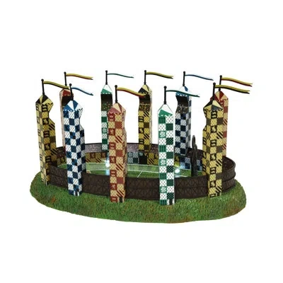 Department Five Harry Potter Village The Quidditch Pitch Lit Village Figurine 5.6in H In Blue;green;red