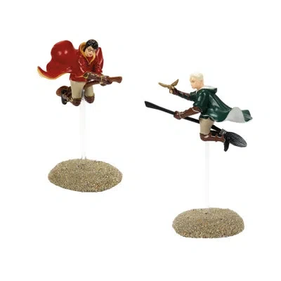 Department Five Harry Potter Village The Seekers Harry Potter Draco Malfoy Figurine Set, 2 Pieces, 4.53in H In Brown;green;red