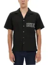 Department Five Department 5 Hawaiian Shirt With Logo Print In Black
