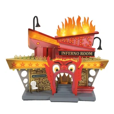 Department Five Hot Properties Village Beetlejuice Dante's Inferno Lounge Lit Village Building 6.7in H In Yellow;orange;red