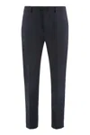 Department Five Wool Blend Trousers In Blue