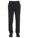Department Five Cotton Stretch Chinos Pants With Flap Pockets In Black