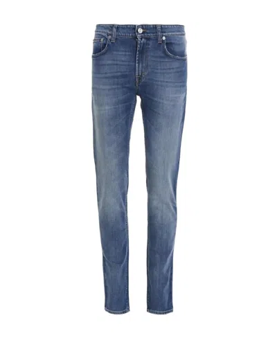 Department Five Logo Jeans In Blue