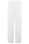 Department Five Carrot-leg White Jeans With Five-pocket Design In Bianco