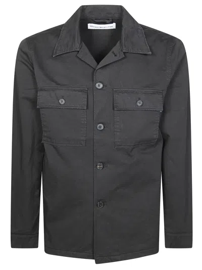 Department Five Men Boxy Cotton Shirt Jacket In Gray