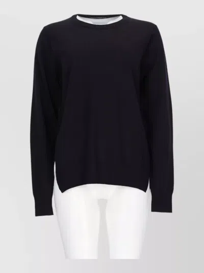 Department Five Merino Wool Monde Knit Top Long Sleeves In Black