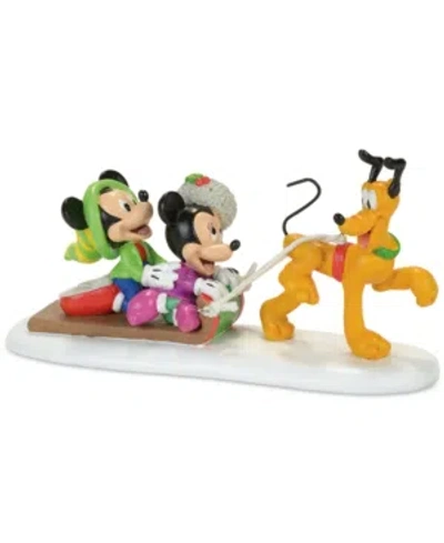 Department Five Mickey's Christmas Village Pluto's Toboggan Ride In Multi