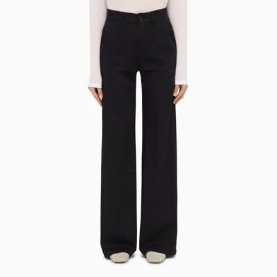Department Five Misa Blue Navy Cotton Wide Trousers